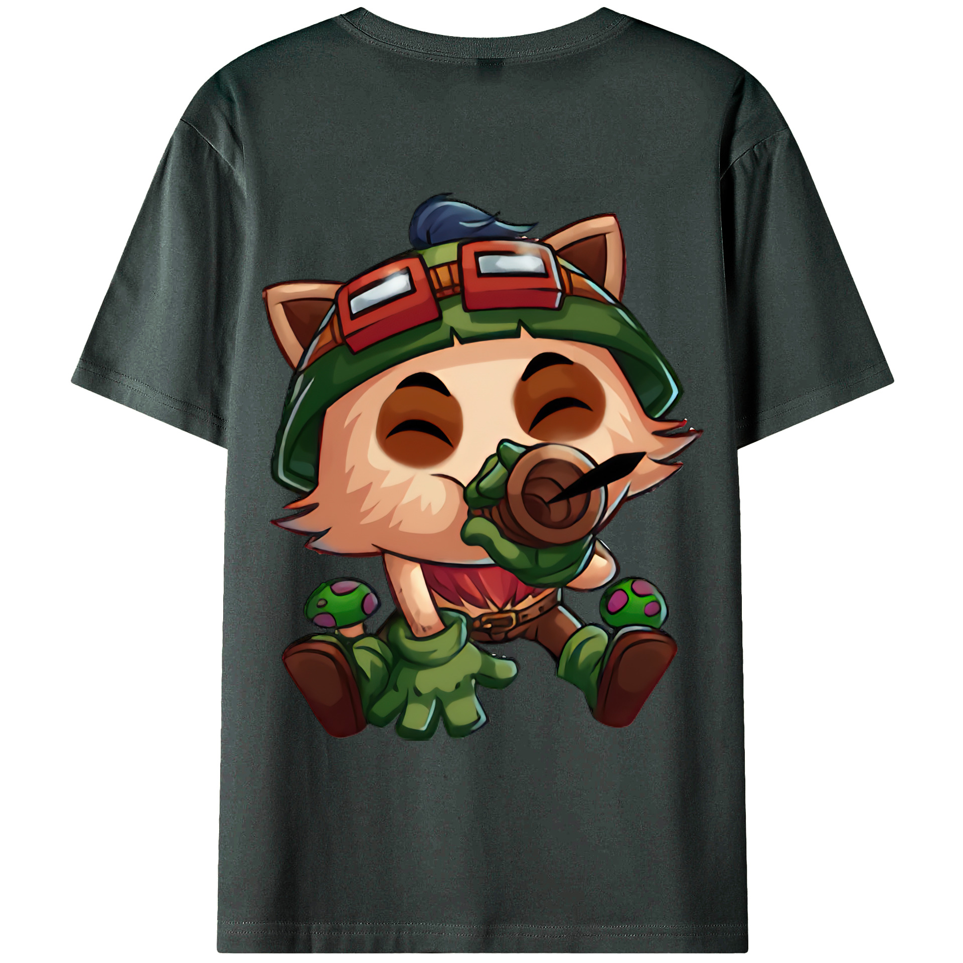 （画像用） リーグ・オブ・レジェンド League of Legends LOL 綿100％ メンズ半袖Tシャツ（バックプリント） 通気性